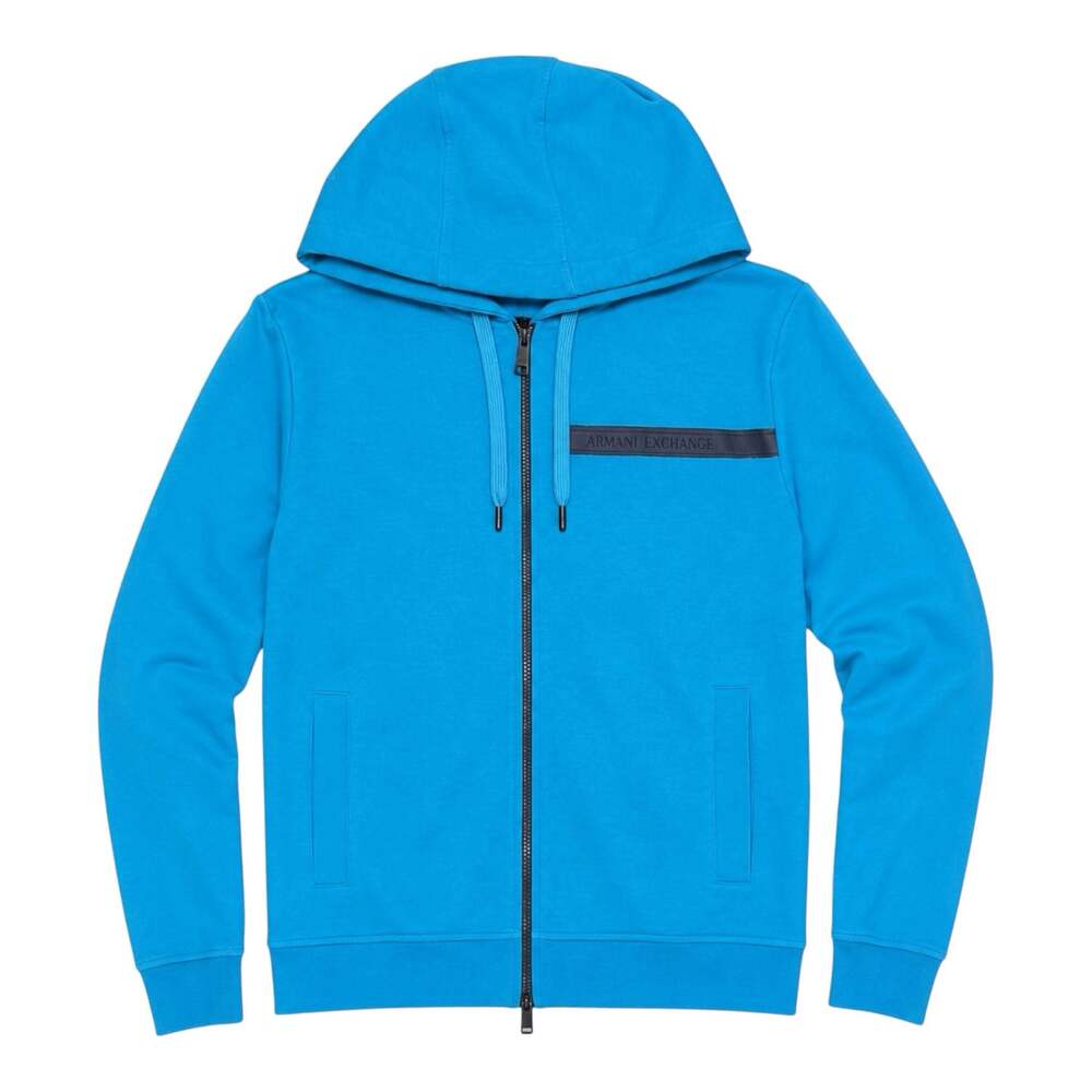 Armani Exchange Full Zip Hoodie Blue Size S